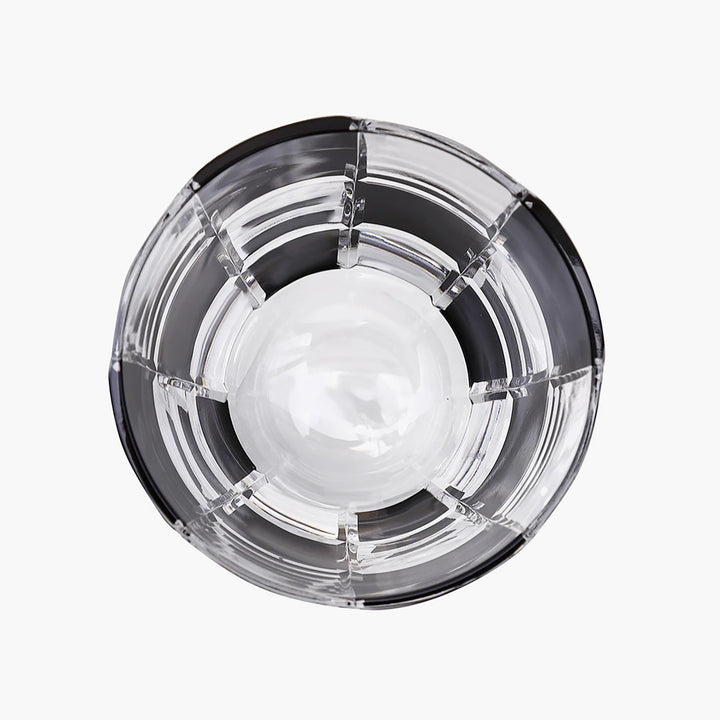 Edo Kiriko Cut Glass: Ichimatsu Black Check Cup