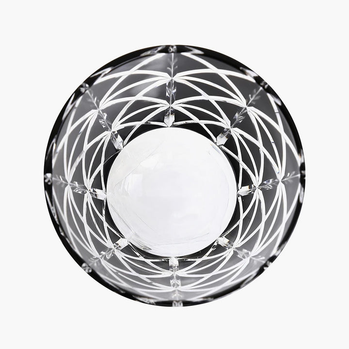 Edo Kiriko Cut Glass: Hishi Uroko Kasanemonyou Black Cup