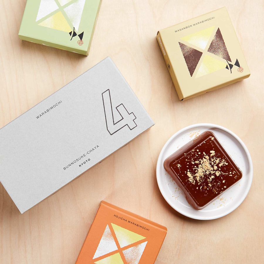 Warabi Mochi Gift Set (Matcha, Hojicha, Brown Sugar, Plain)
