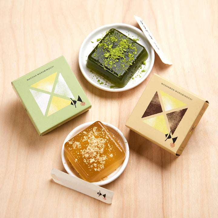 Warabi Mochi Gift Set (Matcha, Hojicha, Brown Sugar, Plain)